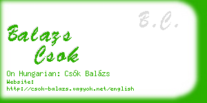 balazs csok business card