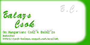 balazs csok business card